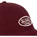 von-dutch-curved-brim-log-bur-maroon-adjustable-cap