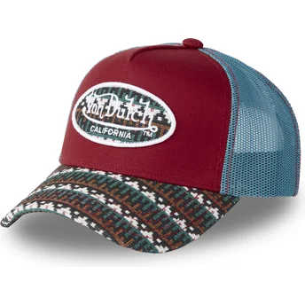 Von Dutch ETH03 rød og blå trucker cap