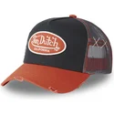 casquette-trucker-noire-et-orange-gror-von-dutch