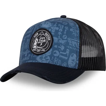 Von Dutch LOGOS02 blå og sort trucker-kasket