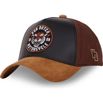 Gorra curva negra y marrón snapback VINT03 de Von Dutch