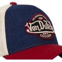 casquette-courbee-bleue-beige-et-rouge-snapback-vint05-von-dutch