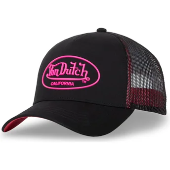 Schwarze und rosa Trucker-Kappe DOM P von Von Dutch