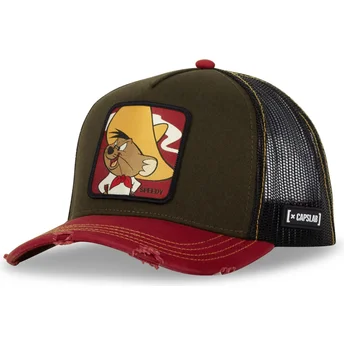 Grüne und rote Trucker-Kappe Speedy Gonzales LOO10 SPE Looney Tunes von Capslab