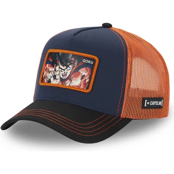 Casquette trucker bleue marine et orange Son Goku DBZ8 GOK Dragon Ball Capslab