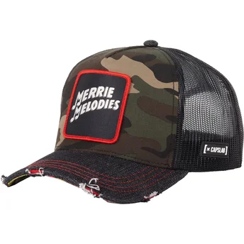 Gorra trucker camouflage og sort Merry Melodies LOO10 FOL Looney Tunes fra Capslab