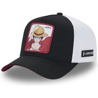 Gorra curva negra y blanca snapback Monkey D. Luffy OP4 HAT One Piece de Capslab