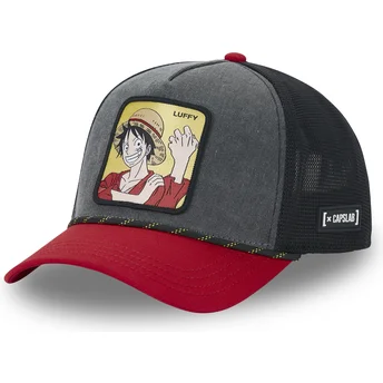 Trucker-Cap schwarz und rot Monkey D. Luffy OP4 MUG One Piece von Capslab