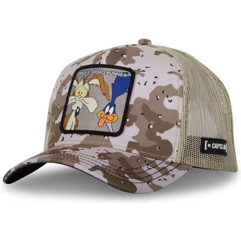 Capslab Looney Tunes BBC LOO10 Coyote og Road Runner camouflage trucker cap