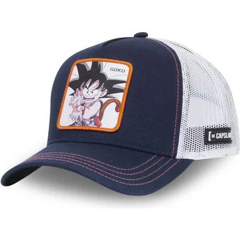 Gorra trucker azul marino y blanca Son Goku Niño GOK CT Dragon Ball de Capslab