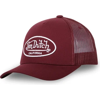 Шапка извита шапка тракер червена регулируема LOF B11 от Von Dutch