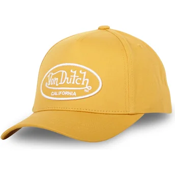 Шапка извита жълт регулируема от Von Dutch