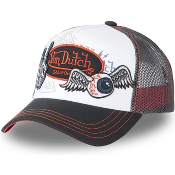 Gorra trucker blanca y negra PATCHES04 de Von Dutch