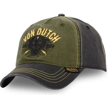 Gorra curva verde y gris ajustable BAD CB de Von Dutch