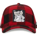 rod-og-sort-buet-snapback-kasket-tom-taj5-tj6-looney-tunes-fra-capslab
