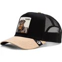 schwarze-und-beige-trucker-kappe-rottweiler-the-guard-dog-the-farm-von-goorin-bros