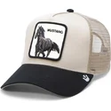 trucker-cap-beige-und-schwarz-pferd-the-mustang-the-farm-von-goorin-bros