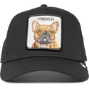 casquette-trucker-noire-chien-bulldog-bouledogue-francais-the-french-frenchie-the-farm-goorin-bros