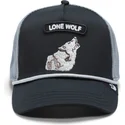 casquette-trucker-noire-et-grise-loup-gb2-lone-wolf-the-rocker-the-farm-goorin-bros