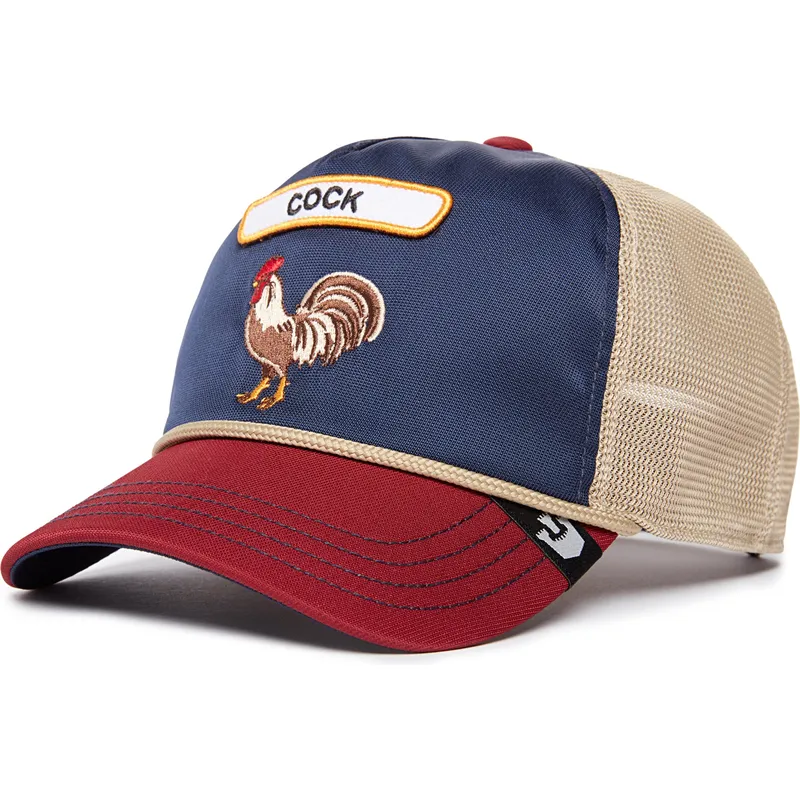 mehrfarbige-trucker-kappe-hahn-cock-gb2-rooster-the-rocker-the-farm-von-goorin-bros