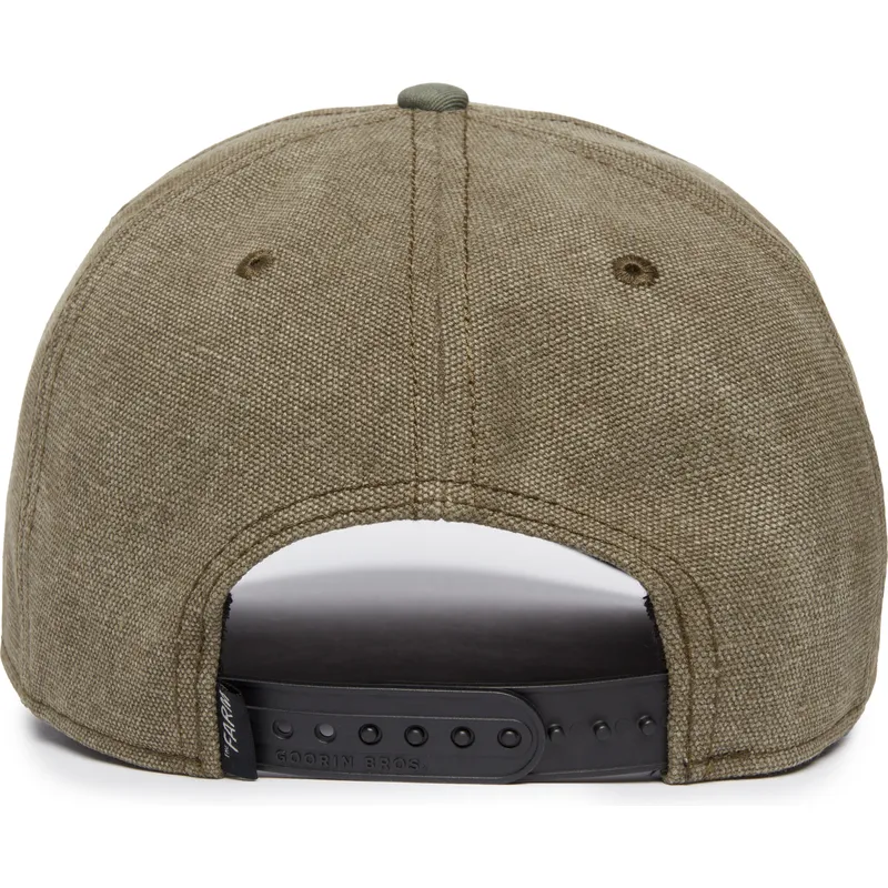 grune-gebogene-snapback-kappe-fuchs-foxy-duck-canvas-the-farm-von-goorin-bros