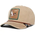 shapka-izvita-bezhov-snapbek-lucky-duck-canvas-the-farm-ot-goorin-bros