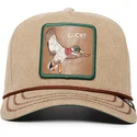shapka-izvita-bezhov-snapbek-lucky-duck-canvas-the-farm-ot-goorin-bros