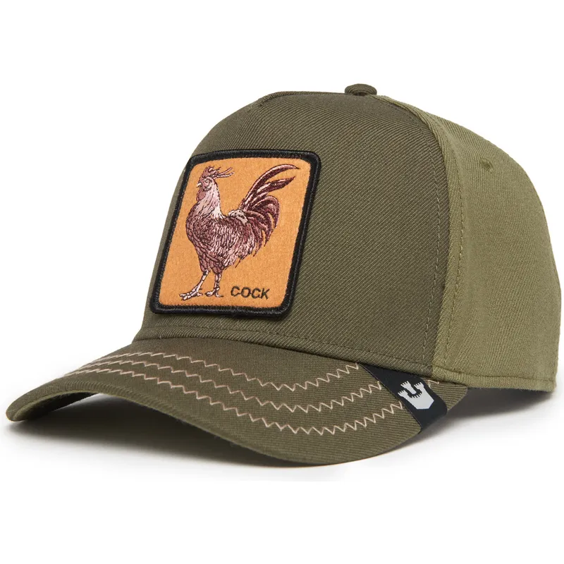 shapka-izvita-zelena-snapbek-cock-field-100-all-season-wool-the-farm-ot-goorin-bros