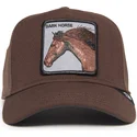 casquette-courbee-marron-snapback-cheval-darkhorsefield100-all-season-wool-the-farm-goorin-bros