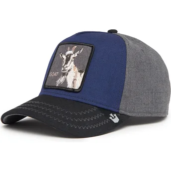 Casquette courbée bleue marine snapback chèvre Goat Field 100 All Season Wool The Farm Goorin Bros.