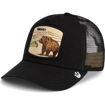 Gorra trucker negra oso Smokey Camp Crasher Park Range The Farm de Goorin Bros.