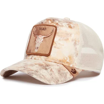 Gorra trucker beige buey Dead Skull Dust Storm The Farm de Goorin Bros.