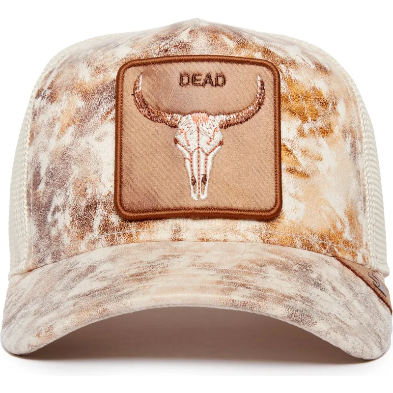 shapka-izvita-traker-bezhov-snapbek-dead-skull-dust-storm-the-farm-ot-goorin-bros