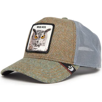 Casquette trucker multicolore hibou Wise Ass Moon Owl UK...