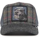 casquette-trucker-grise-panthere-moonpanther-uk-plaid-the-farm-goorin-bros