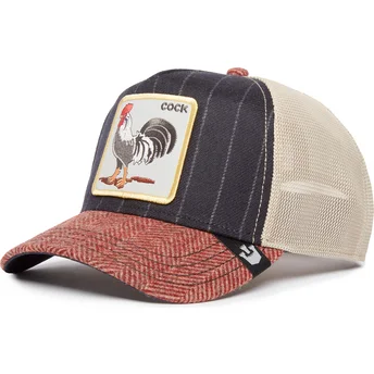 Casquette trucker multicolore coq Cock Moon Rooster UK...