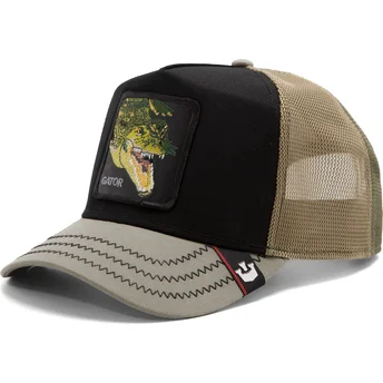 Casquette trucker noire et verte crocodile Gator Tri Tone...