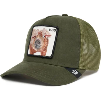 Gorra trucker verde cerdo Hog The Suede Pig The Farm de Goorin Bros.