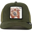 shapka-izvita-traker-zelena-snapbek-hog-the-suede-pig-the-farm-ot-goorin-bros