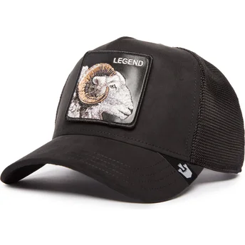 Gorra trucker negra oveja Legend The Suede Ram Blacked Out The Farm de Goorin Bros.