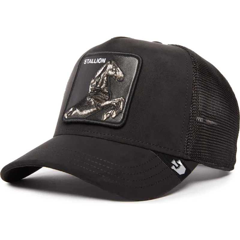 shapka-izvita-traker-cherna-snapbek-the-suede-stallion-blacked-out-the-farm-ot-goorin-bros