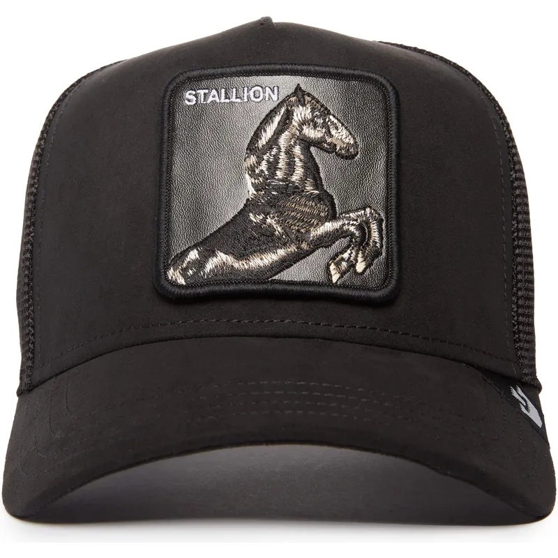 shapka-izvita-traker-cherna-snapbek-the-suede-stallion-blacked-out-the-farm-ot-goorin-bros