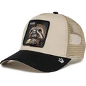 gorra-trucker-beige-y-negra-perezoso-the-faded-sloth-eco-brutalism-the-farm-de-goorin-bros