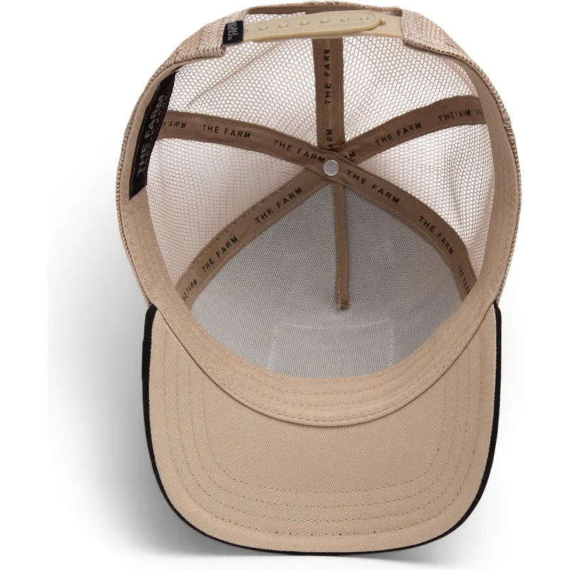 trucker-cap-beige-und-schwarz-schlange-the-vicious-snake-eco-brutalism-the-farm-von-goorin-bros