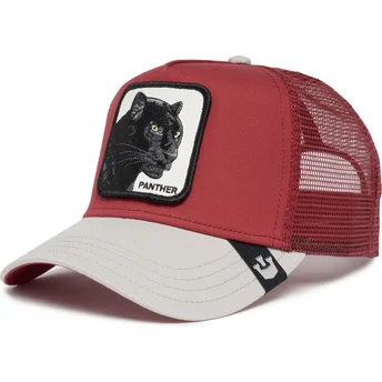 Casquette trucker rouge et grise panthère The Panther Big Cats The Farm Goorin Bros.