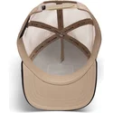 casquette-trucker-beige-et-noire-leopard-menace-the-snow-leopard-big-cats-the-farm-goorin-bros