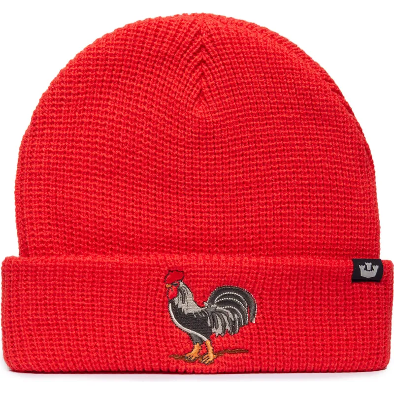 gorro-rojo-gallo-ribbed-rooster-classic-knit-the-farm-von-goorin-bros