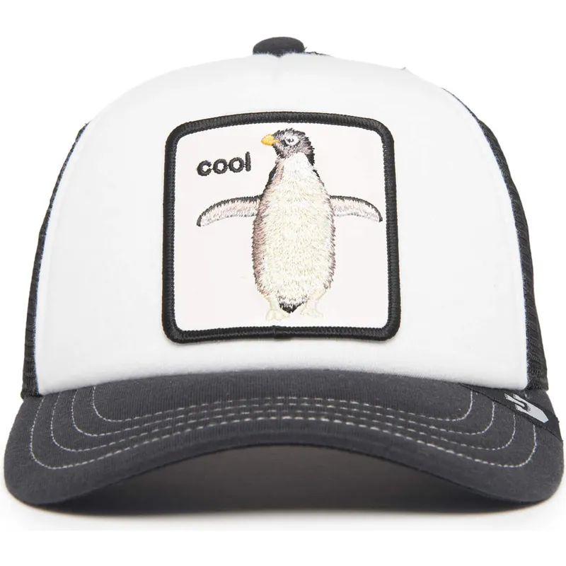 shapka-izvita-cherna-snapback-za-deca-na-gorra-trucker-blanca-y-negra-para-nino-pinguino-cool-tuxie-the-farm-the-farm-ot-goorin-