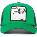 gorra-trucker-verde-para-nino-perro-playful-playtime-the-farm-de-goorin-bros