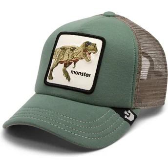 Casquette trucker verte pour enfant dinosaure T-Rex Monster Little Tyrant Extinct The Farm Goorin Bros.